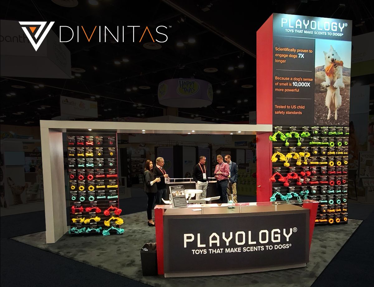 Playology’s Dramatic Trade Show Exhibit Background