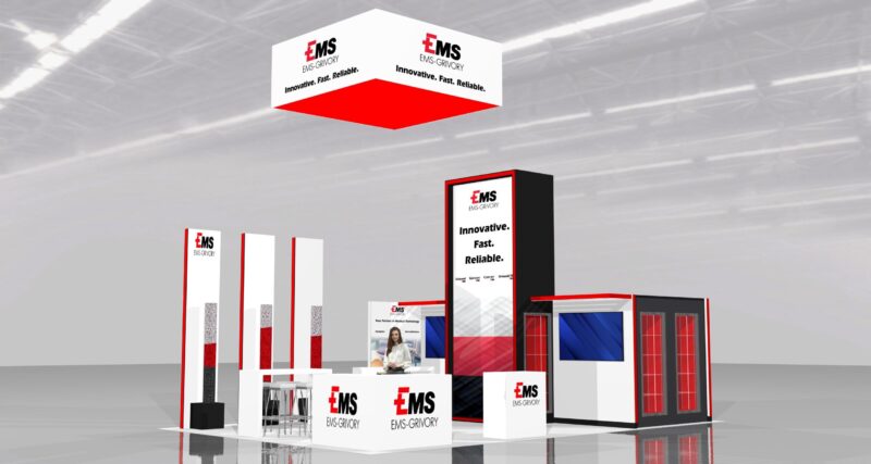 EMS-Grivory exhibit Makeover with flexible design